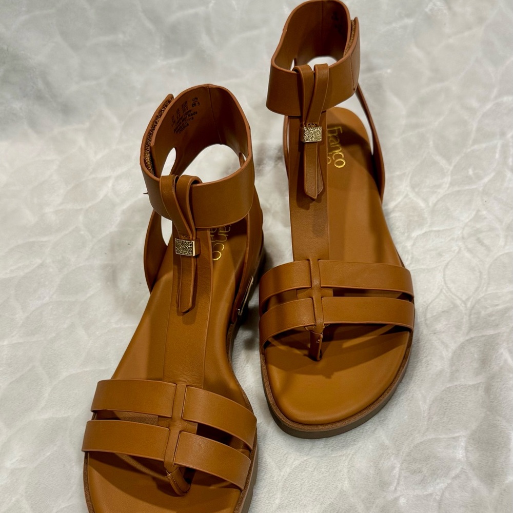 Franco Sarto Tan Strappy Sandals